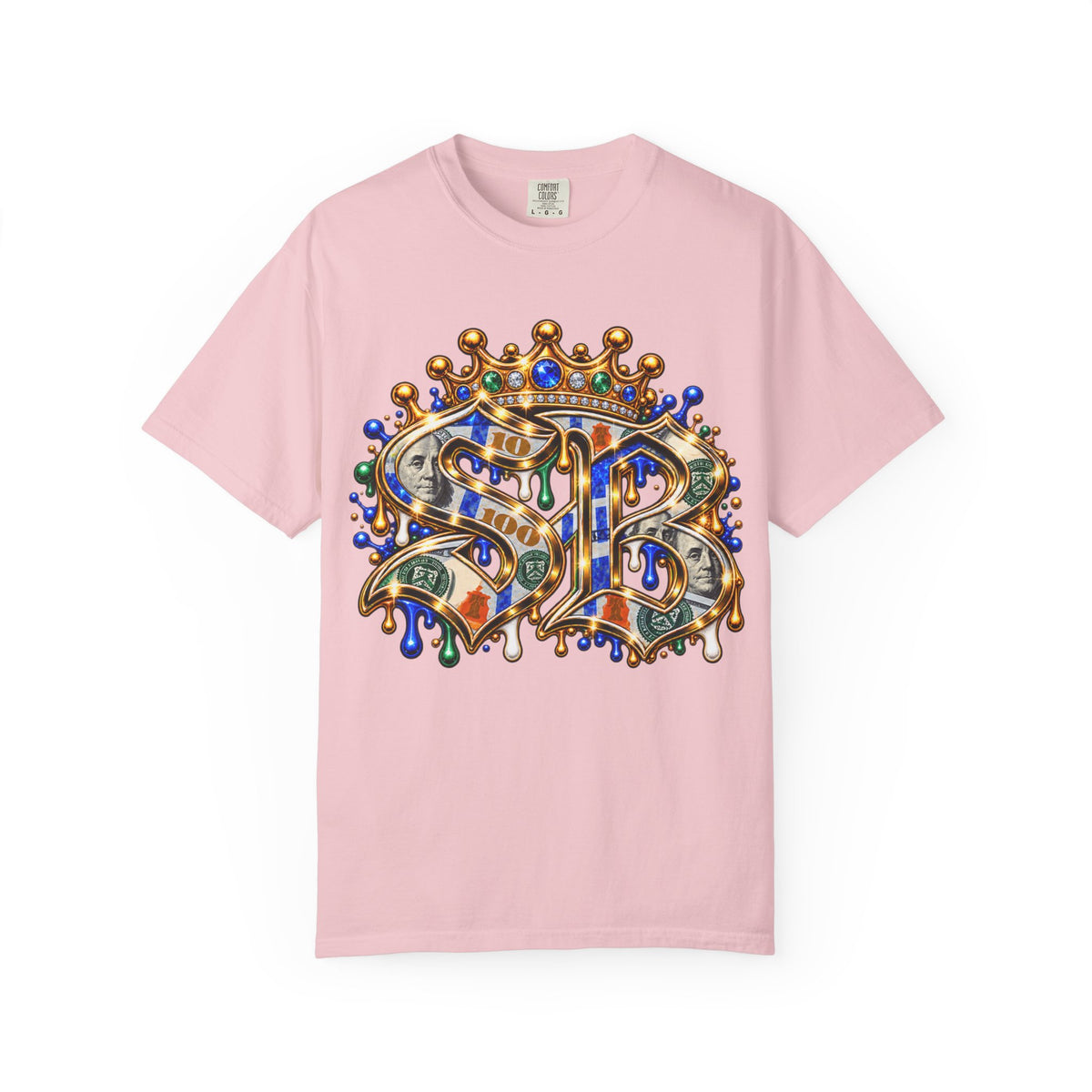Unisex Garment-Dyed T-SHIRT- HUSTLE MODE/SB CROWN LOGO-SCUMMIEBEARZ™