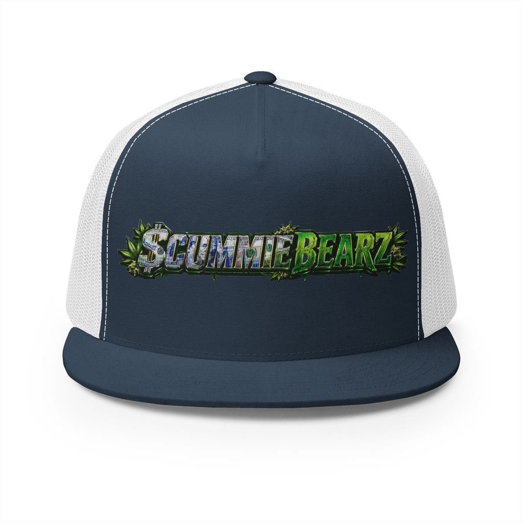 5 Panel Trucker Cap-WEED SCUMMIEBEARZ LOGO-SCUMMIEBEARZ™