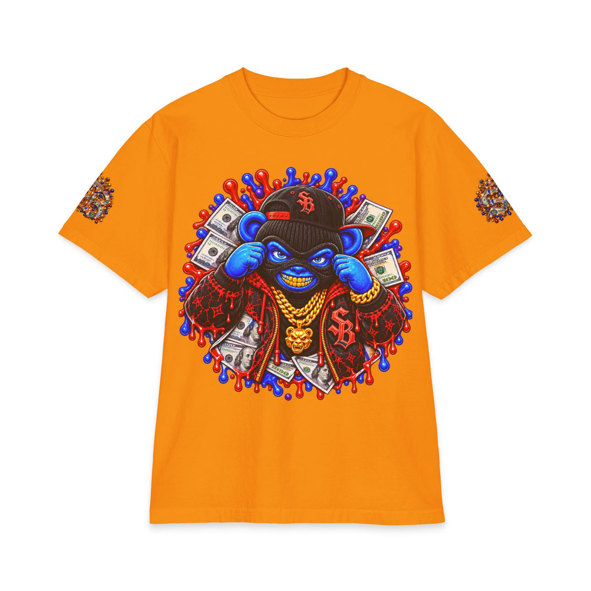 Get Served Red/Blue Remix | SCUMMIEBEARZ™ Shaka Wear Heavyweight Tee