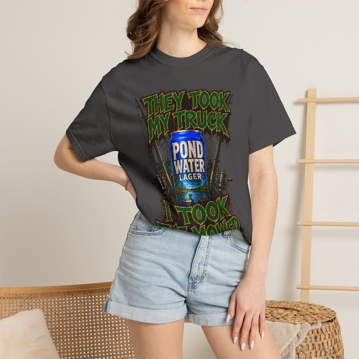 Unisex Garment-Dyed T-shirt- pond water mydaileys ininpound-SCUMMIEBEARZ™