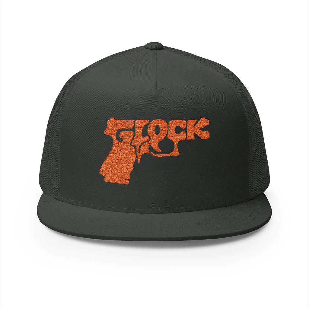 5 Panel Trucker Cap-ORANGE GLOCK LOGO-SCUMMIEBEARZ™️
