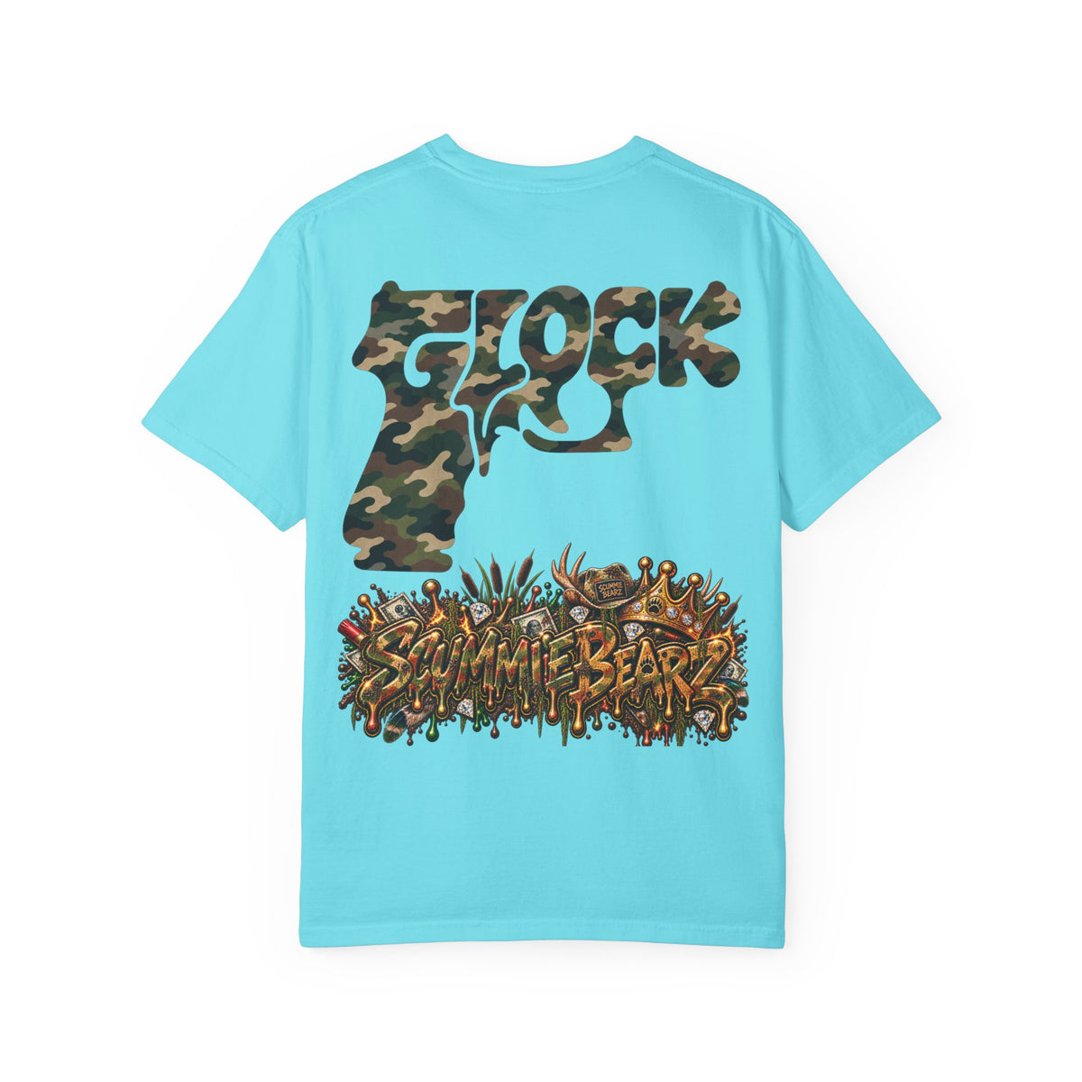 Unisex Garment-Dyed T-shirt-HILLBILLY CAMO GLOCK -SCUMMIEBEARZ™