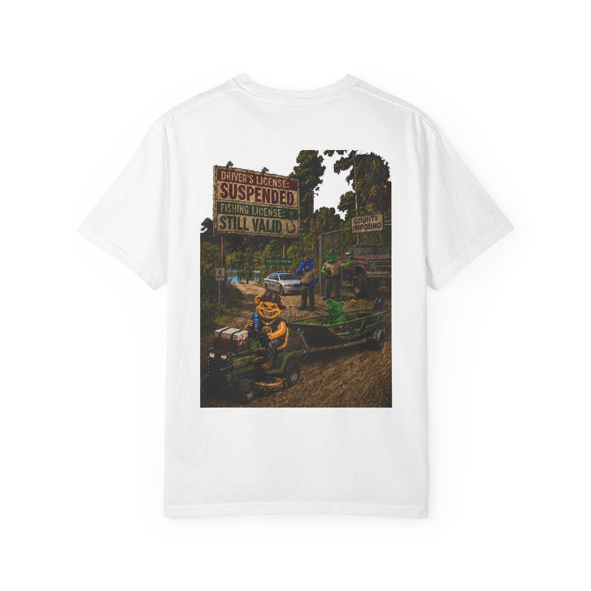 Unisex Garment-Dyed T-shirt-HILLBILLY COLLECTION -SCUMMIEBEARZ™