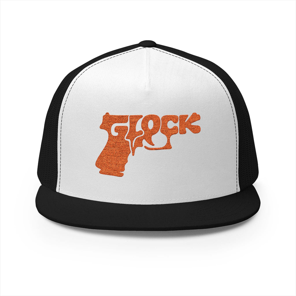 5 Panel Trucker Cap-ORANGE GLOCK LOGO-SCUMMIEBEARZ™️