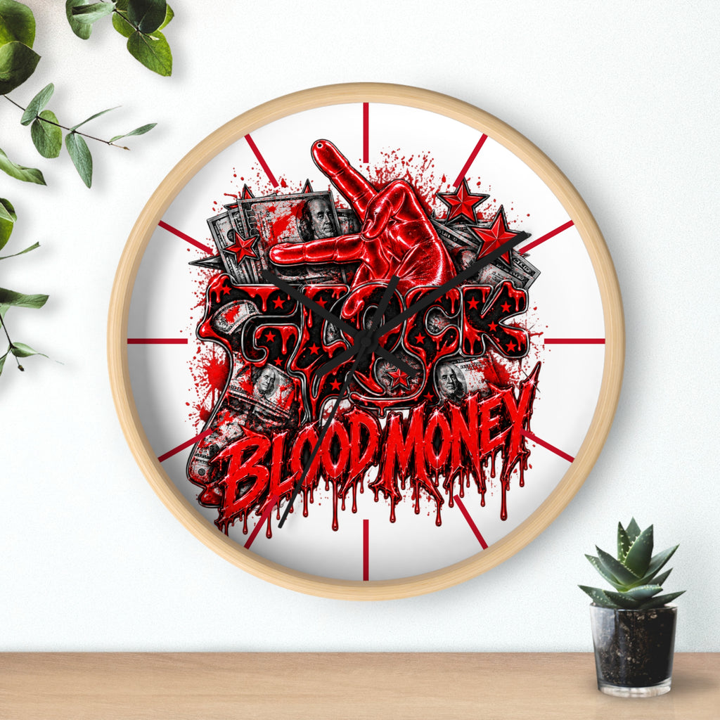 Wall Clock-Blood Money Glock-SCUMMIEBEARZ™️