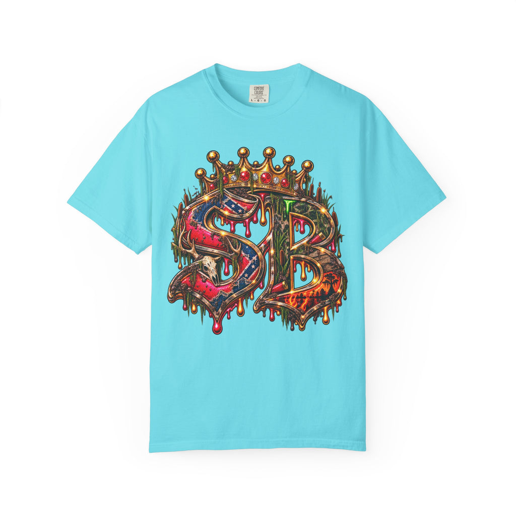 Unisex Garment-Dyed T-SHIRT-HILLBILLY GLOCK/SB CROWN LOGO-SCUMMIEBEARZ™
