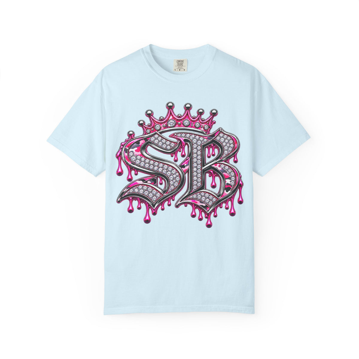 Unisex Garment-Dyed T-shirt-MONA LISA/CROWN MASK SB LOGO-SCUMMIEBEARZ™