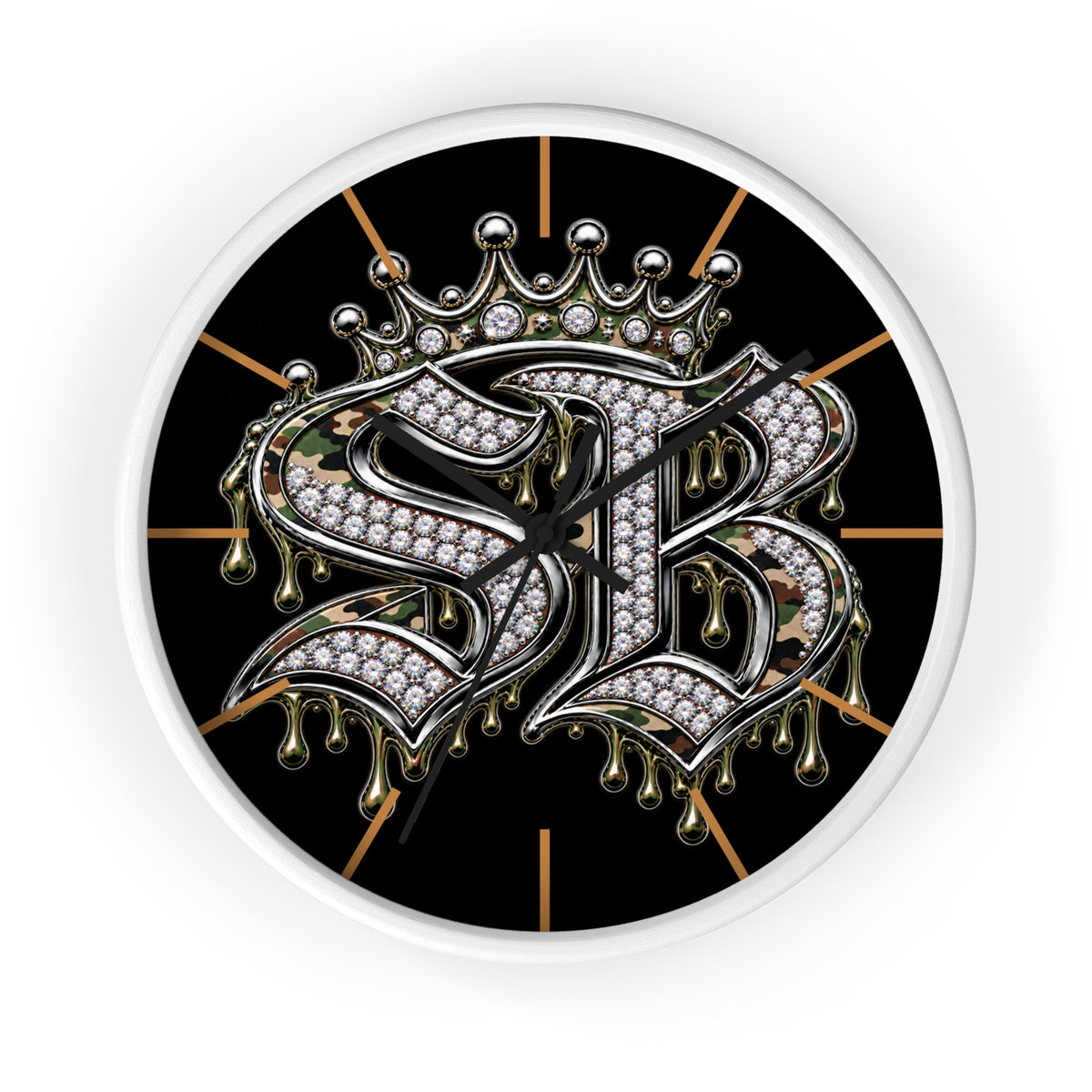 Wall Clock-CAMOUFLAGE SB LOGO-SCUMMIEBEARZ™️