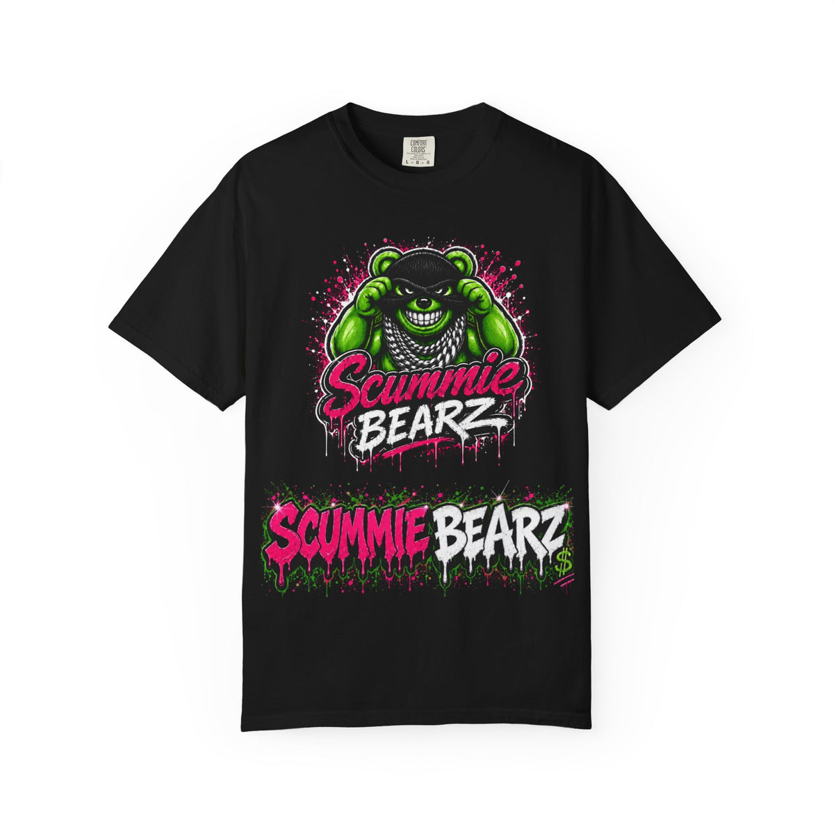 Unisex Garment-Dyed T-shirt-MASK LOGO&RATCHET-SCUMMIEBEARZ™