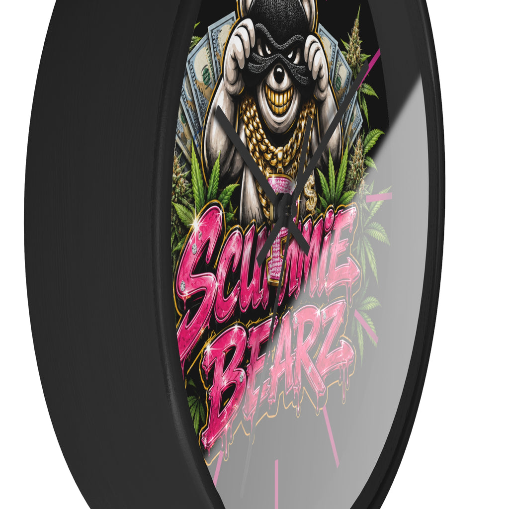 Wall Clock-Weed Logo-SCUMMIEBEARZ™️