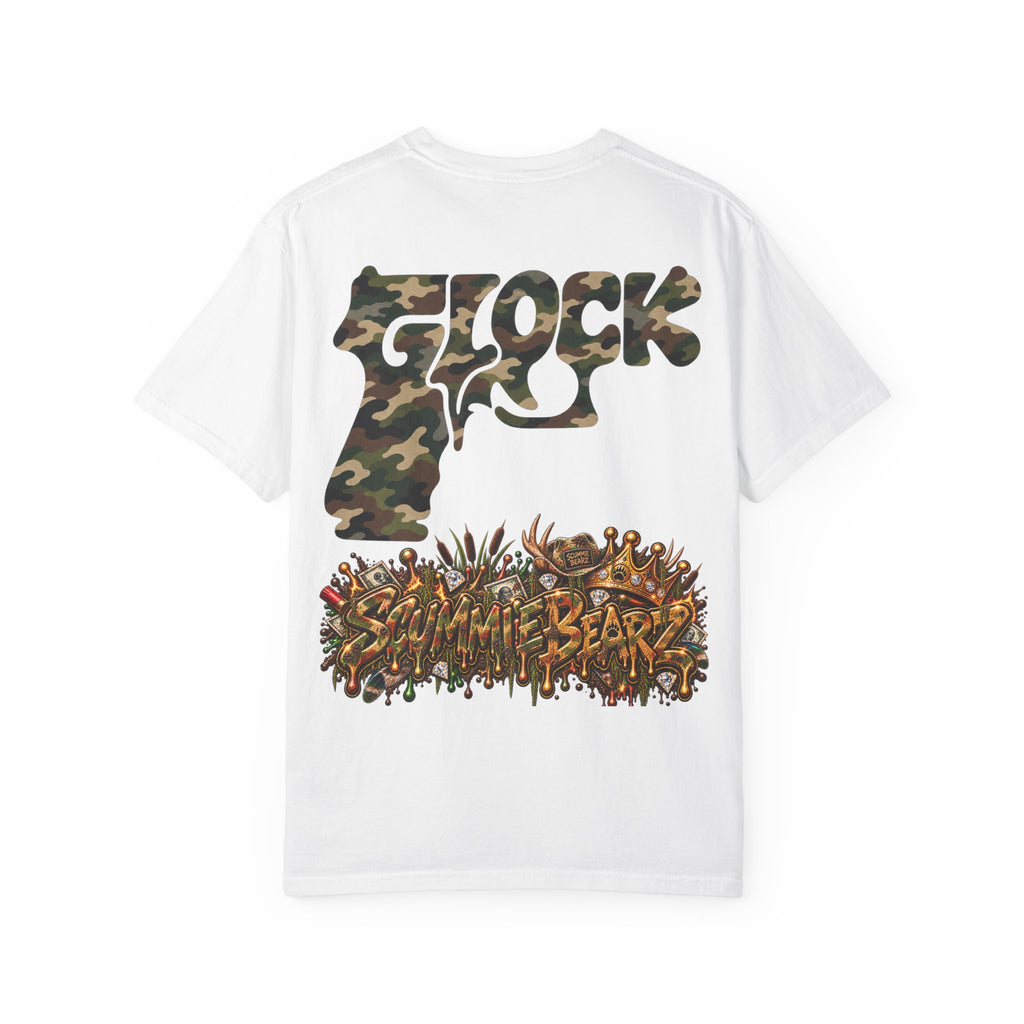 Unisex Garment-Dyed T-shirt-HILLBILLY CAMO GLOCK -SCUMMIEBEARZ™