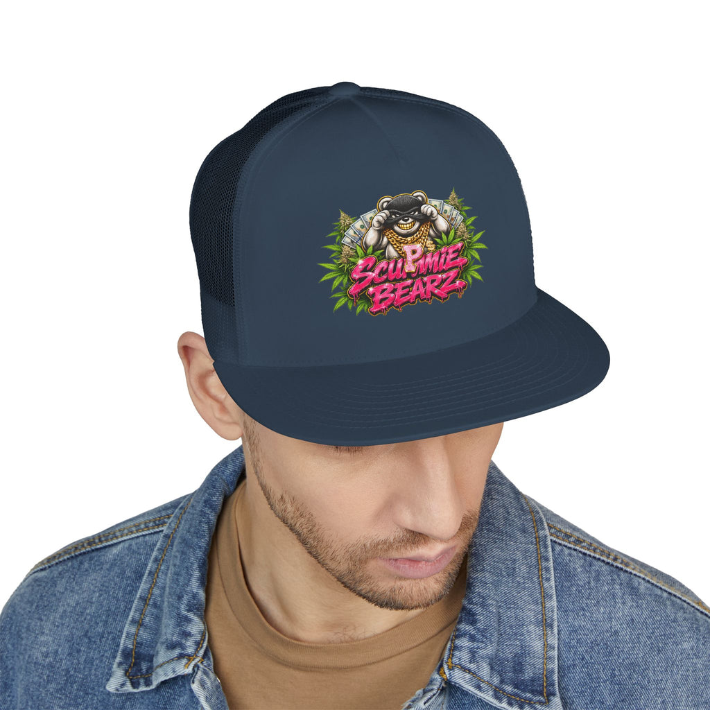 5 Panel Trucker Cap-WEED MASK LOGO-SCUMMIEBEARZ™