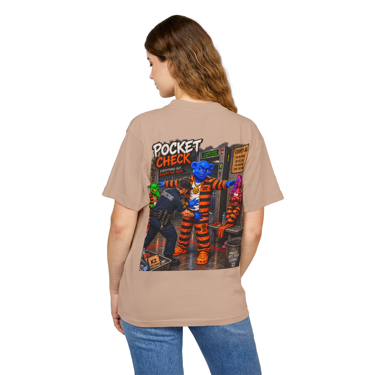 Unisex Urban Heavy Tee-POCKET CHECK-LOCKED UP-SCUMMIEBEARZ™️