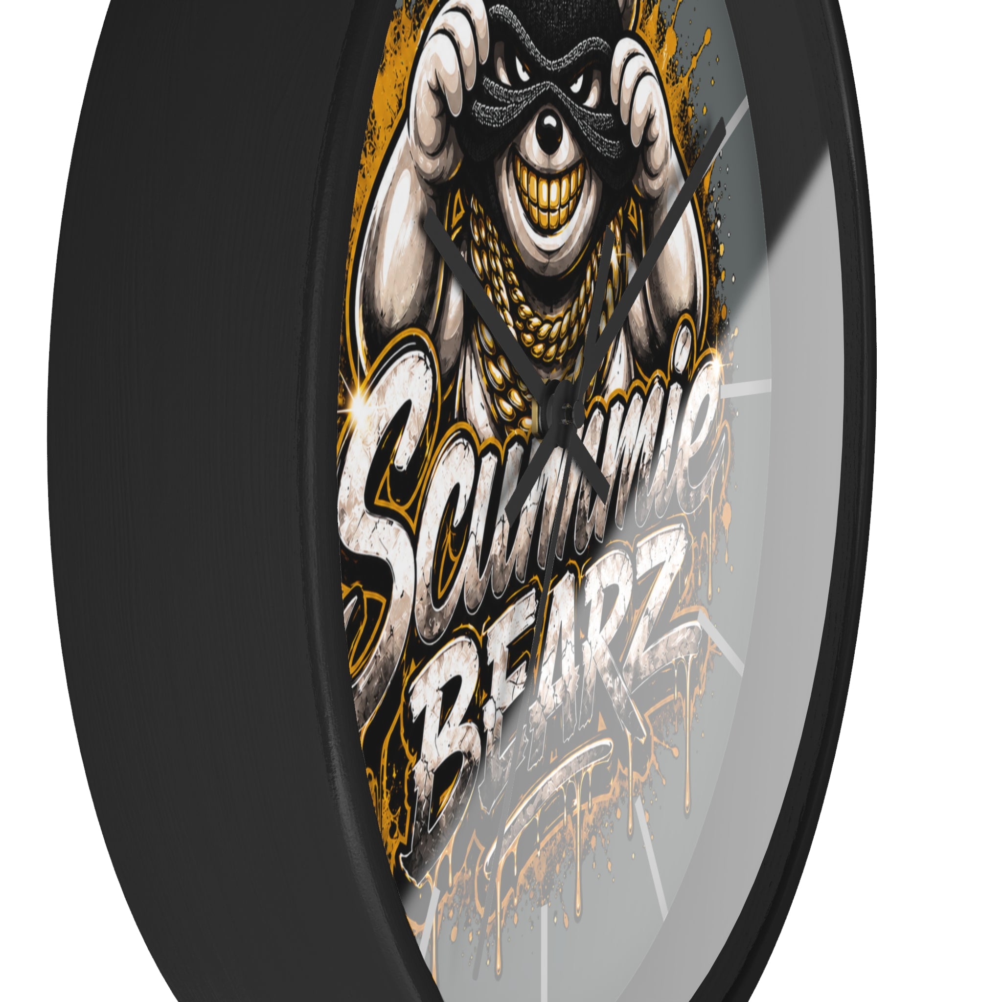 Wall Clock-Gold and Silver Logo-SCUMMIEBEARZ™