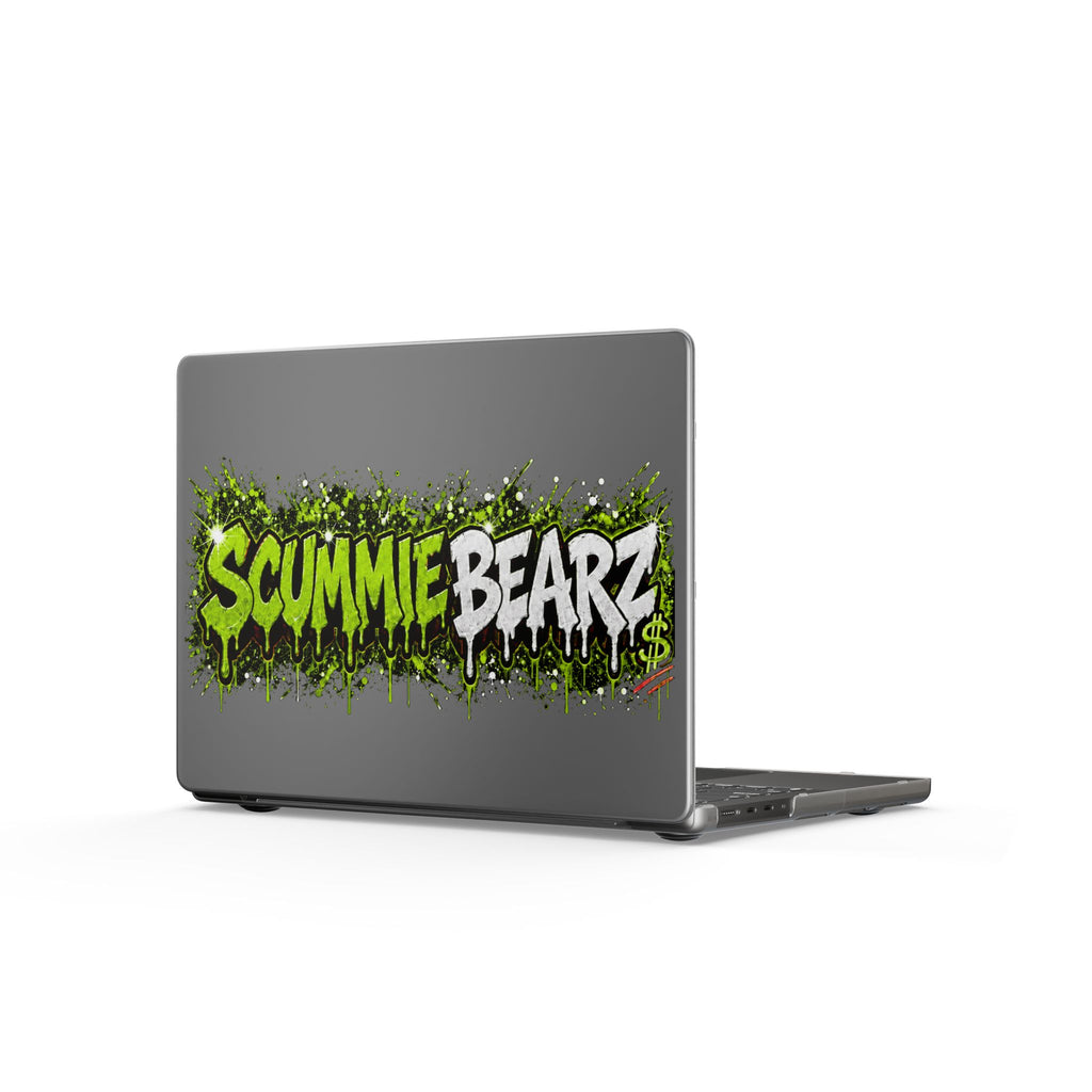 Matte MacBook Cases-GREEN/SILVER LOGO-SCUMMIEBEARZ™