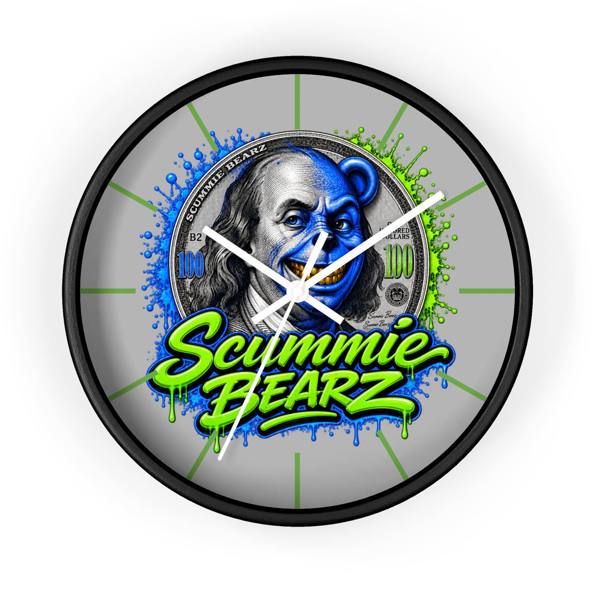Wall Clock-BENJAMIN FRANKLIN LOGO-SCUMMIEBEARZ™️