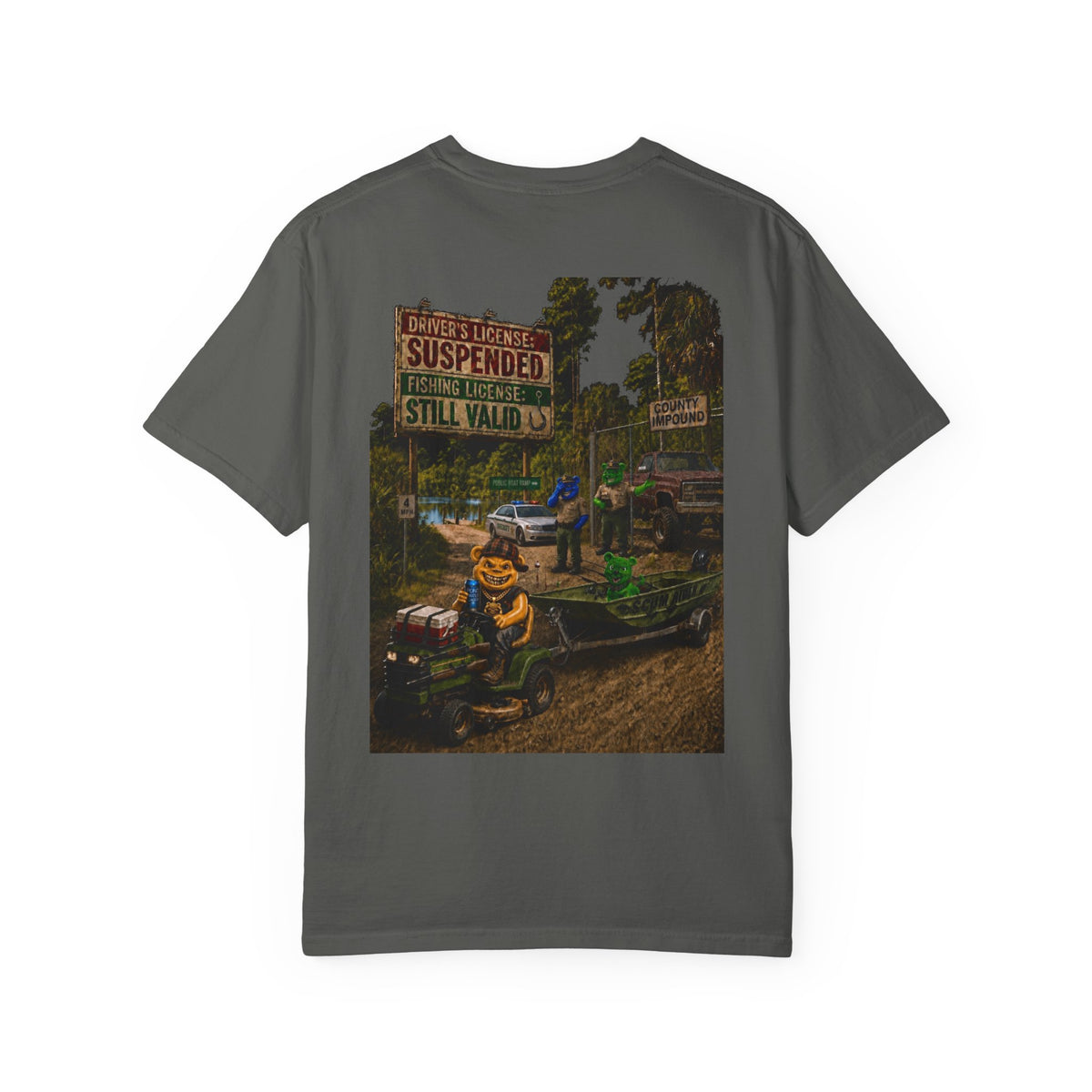 Unisex Garment-Dyed T-shirt-HILLBILLY COLLECTION -SCUMMIEBEARZ™