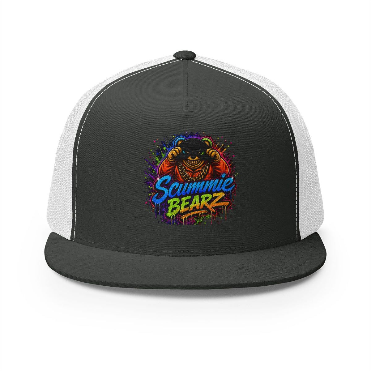 5 Panel Trucker Cap-RAINBOW MASK LOGO-SCUMMIEBEARZ™