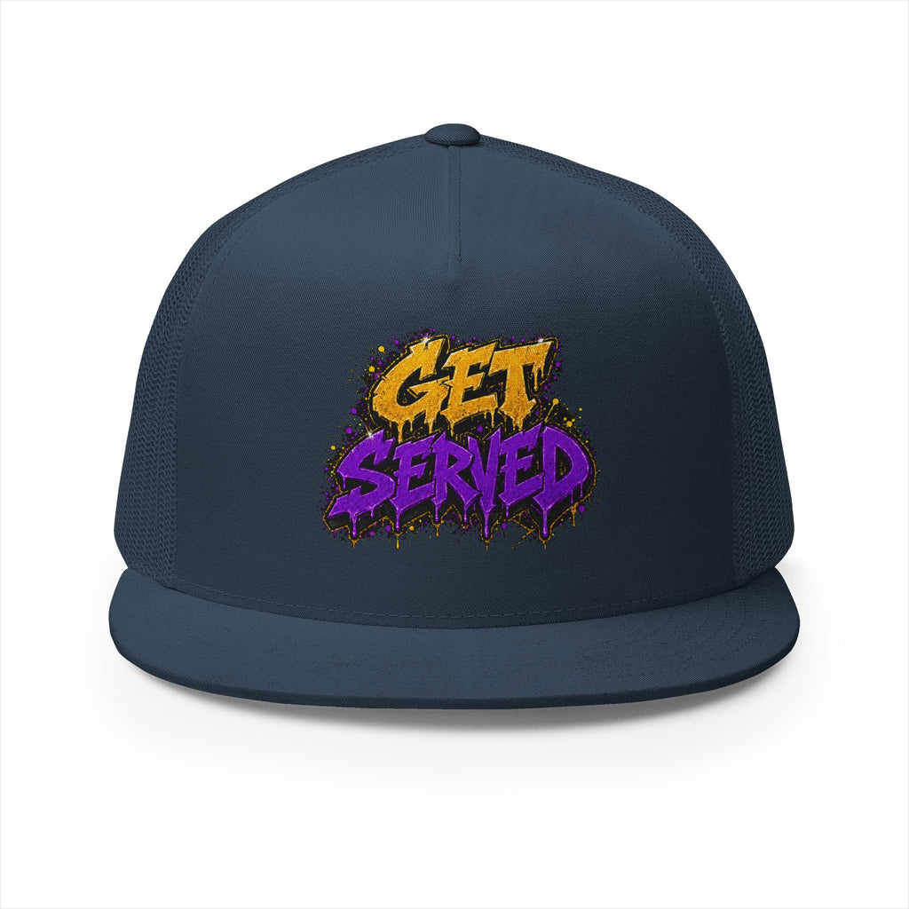 5 Panel Trucker Cap-GOLD/PURPLE GET SERVED-SCUMMIEBEARZ™