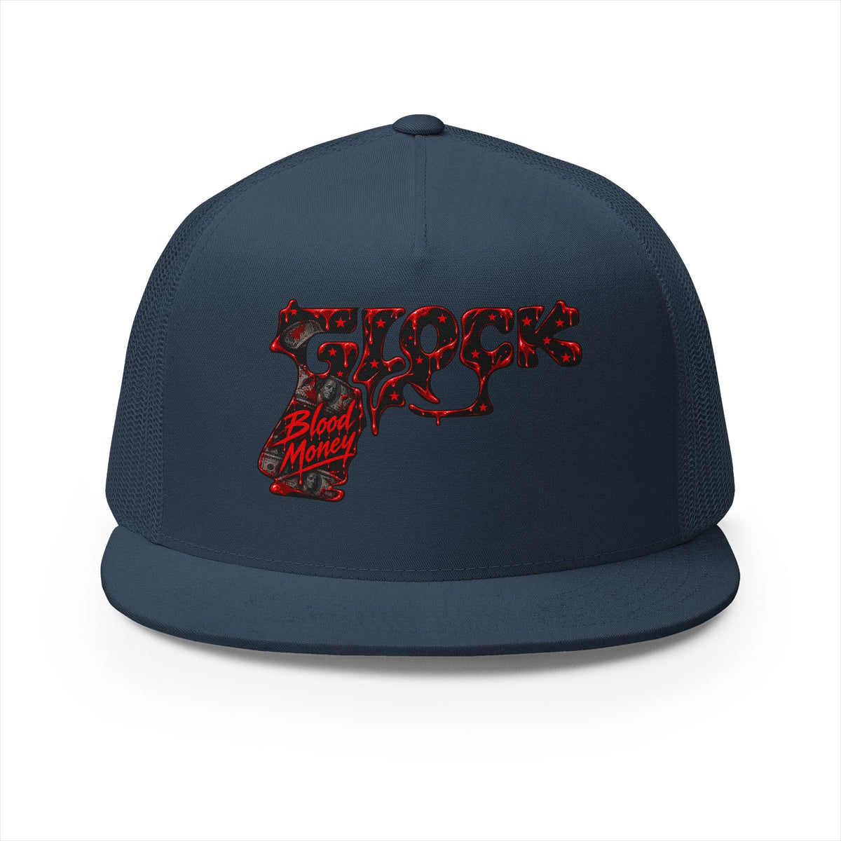 5 Panel Trucker Cap-BLOOD MONEY GLOCK-SCUMMIEBEARZ™️