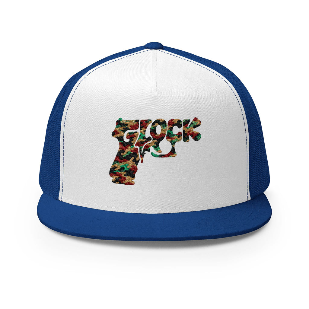 5 Panel Trucker Cap-CAMOUFLAGE GLOCK LOGO-SCUMMIEBEARZ™️