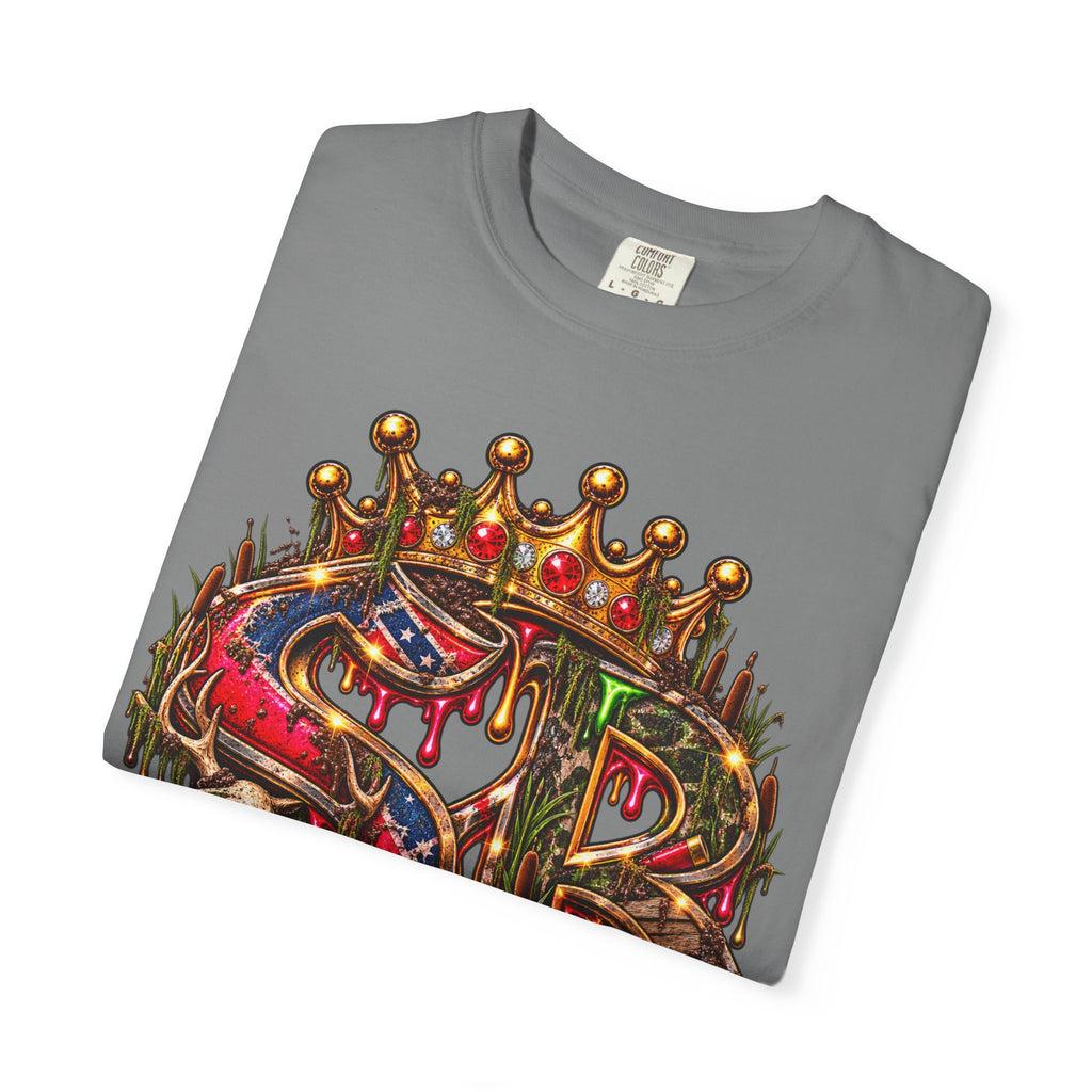 Unisex Garment-Dyed T-SHIRT-HILLBILLY GLOCK/SB CROWN LOGO-SCUMMIEBEARZ™