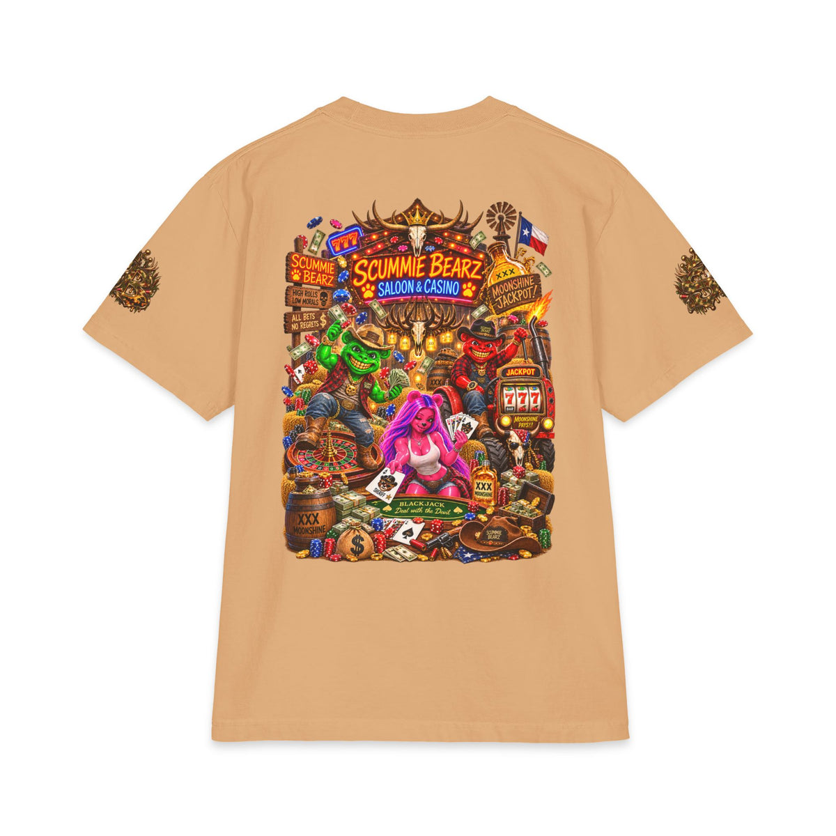 Saloon And Casino | SCUMMIEBEARZ™ Shaka Wear Heavyweight Tee
