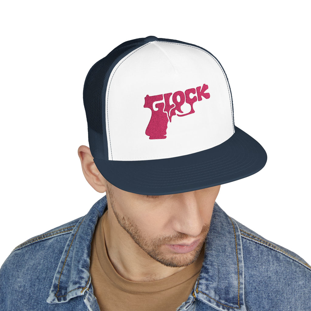 5 Panel Trucker Cap-PINK GLOCK LOGO-SCUMMIEBEARZ™️