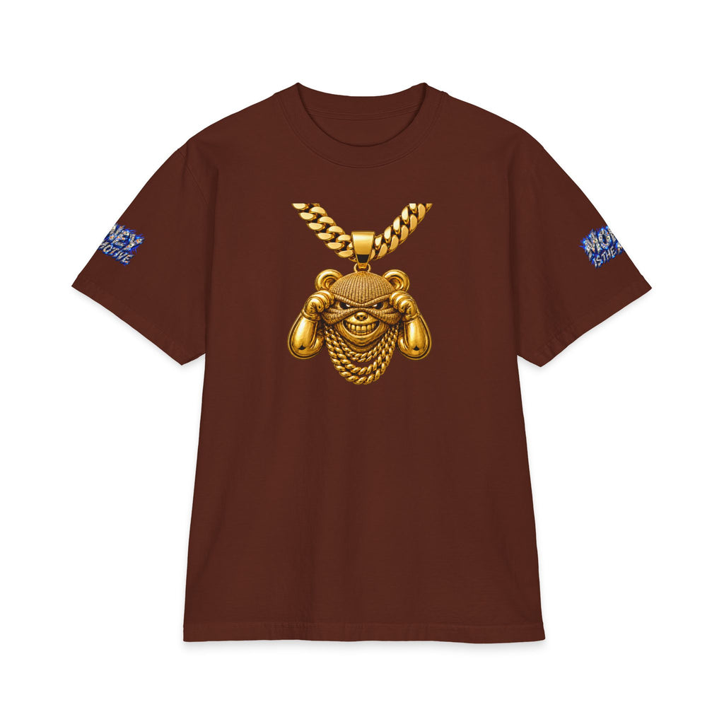 Money Is The Motive Gold Pendant | SCUMMIEBEARZ™ Shaka Wear Heavyweight Tee