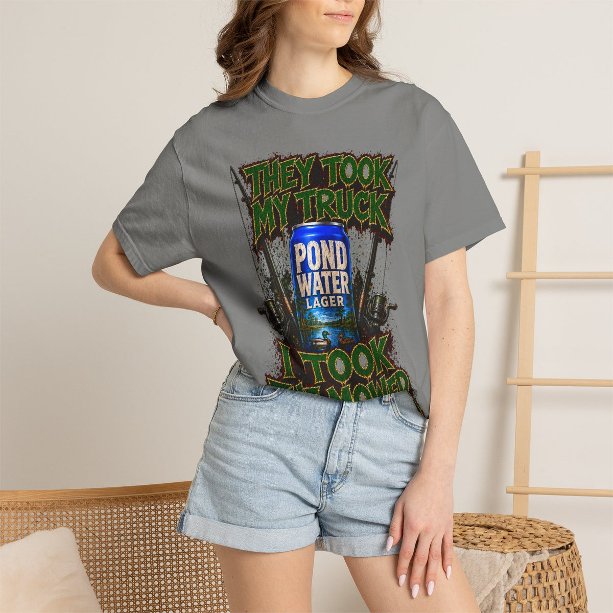 Unisex Garment-Dyed T-shirt- pond water mydaileys ininpound-SCUMMIEBEARZ™