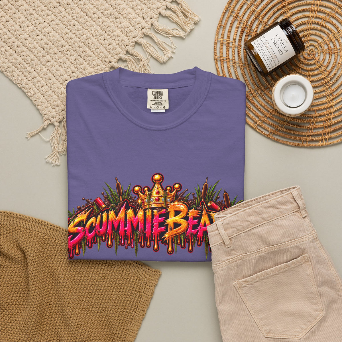 Unisex Garment-Dyed T-shirt-BABE I THINK I GOT A MONSTER-SCUMMIEBEARZ™️