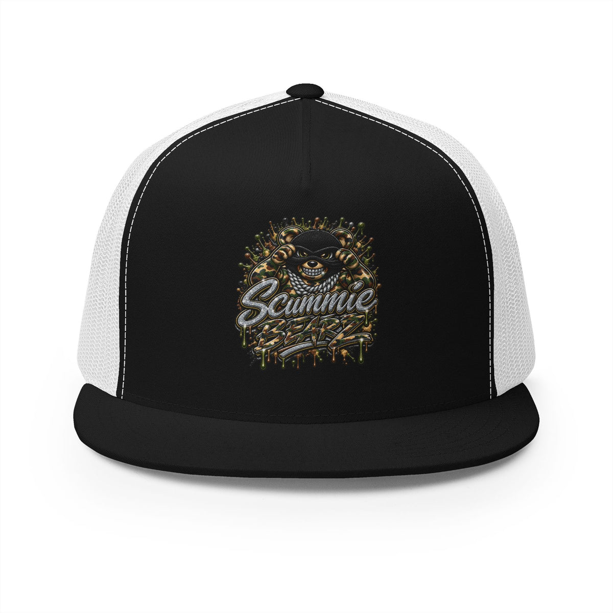 5 Panel Trucker CAP-CAMOUFLAGE MASK LOGO-SCUMMIEBEARZ™