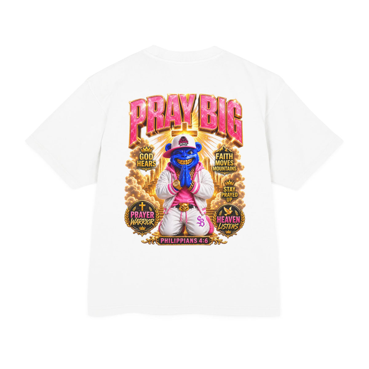 Unisex Urban Heavy Tee PRAY BIG™ | CHRISTIAN STREETWEAR TEE-SCUMMIEBEARZ™️