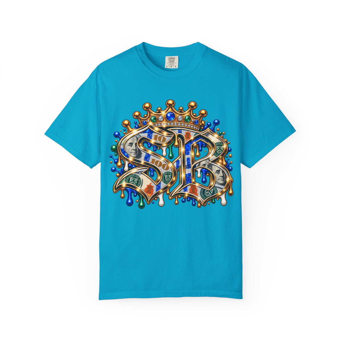 Unisex Garment-Dyed T-SHIRT-MONEY HUNGRY/SB LOGO-SCUMMIEBEARZ™