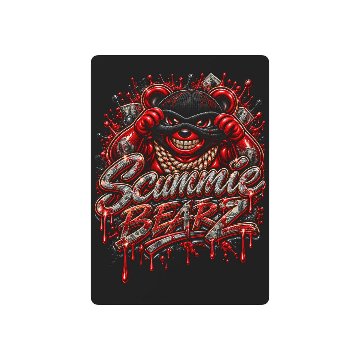 Poker Playing Cards-RED MONEY LOGO-SCUMMIEBEARZ™️