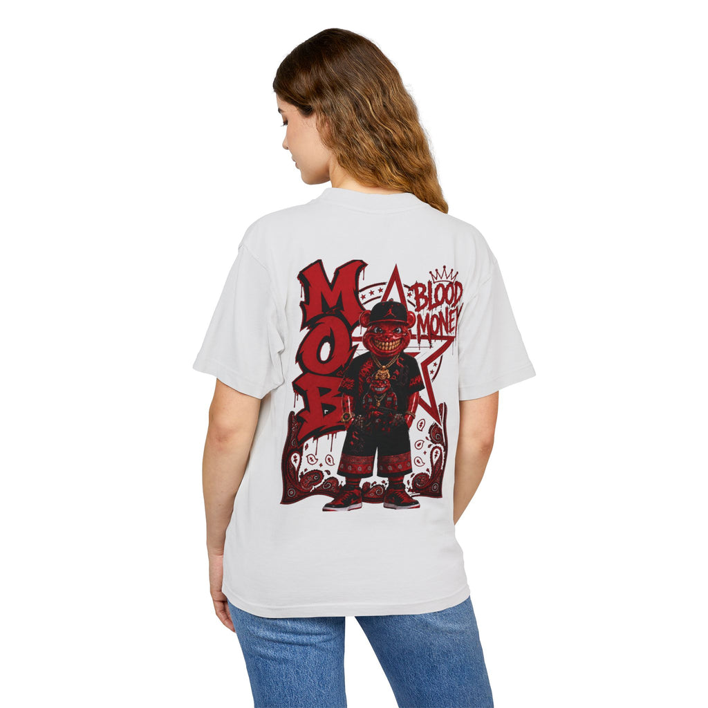 Unisex Urban Heavy Tee-BLOOD MONEY-™ | GANG GANG STREETWEAR TEE 🩸💰🐻-SCUMMIEBEARZ™️