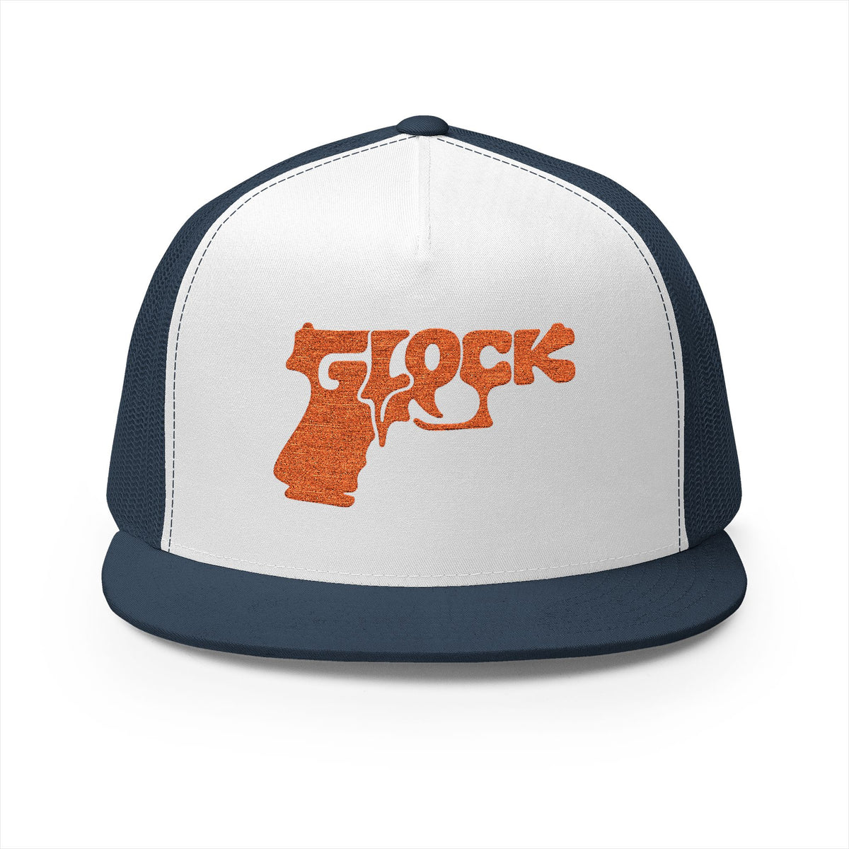 5 Panel Trucker Cap-ORANGE GLOCK LOGO-SCUMMIEBEARZ™️
