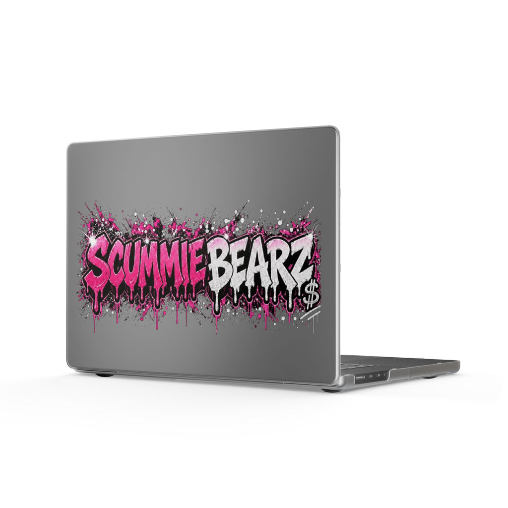 Matte MacBook Cases-PINK/SILVER LOGO-SCUMMIEBEARZ™