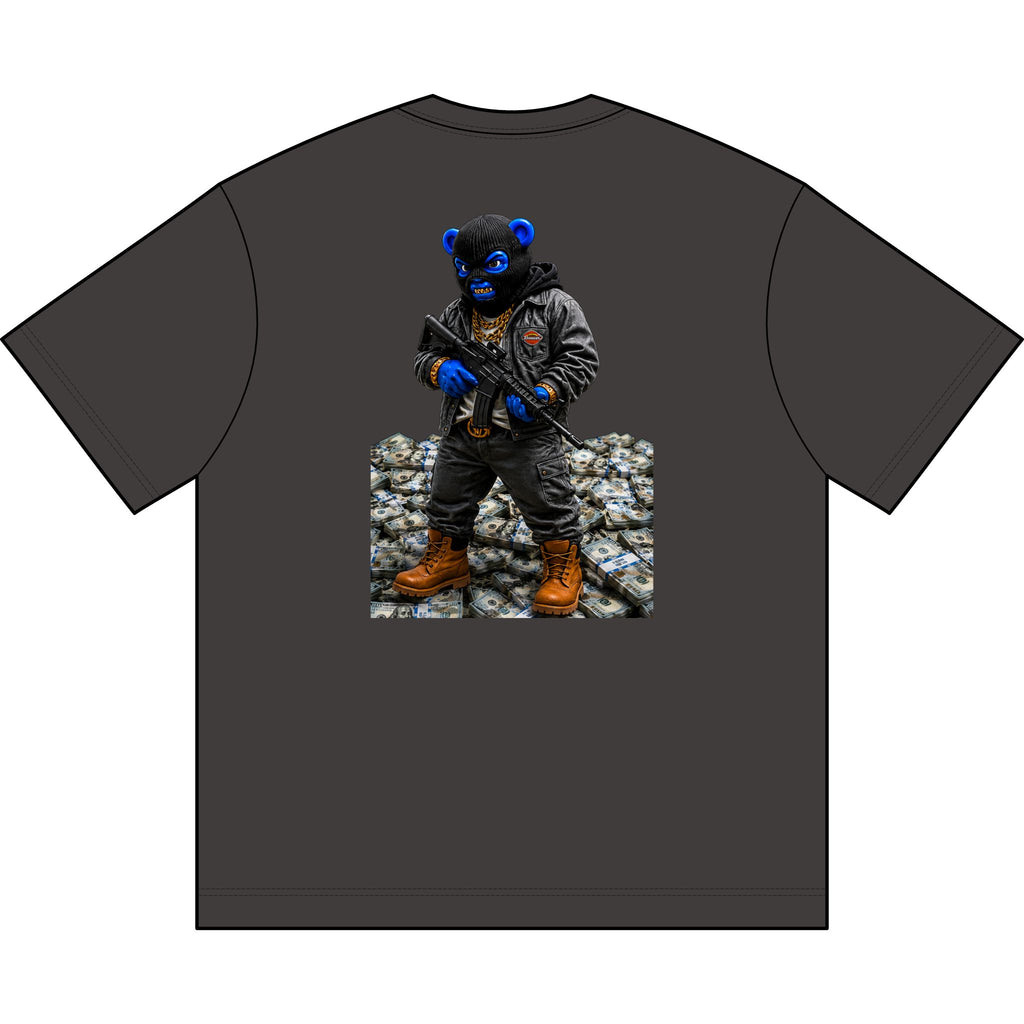 Unisex Graphic T-Shirt- Paper Chaser Blue Bear M16-SCUMMIEBEARZ™️