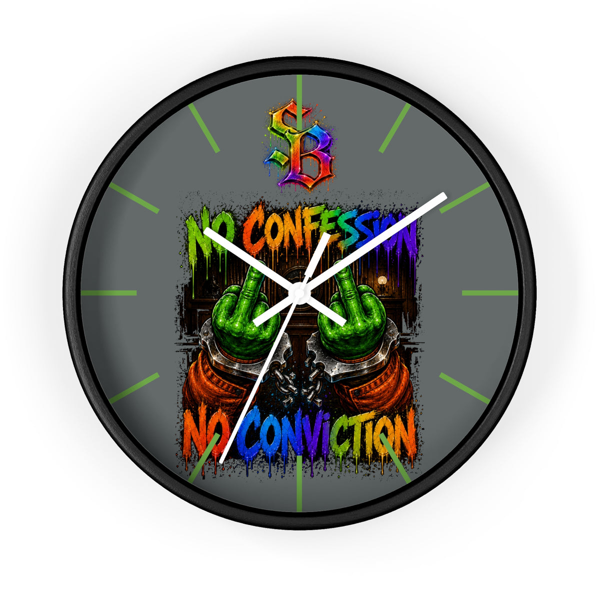 Wall Clock-No Confession No Conviction-SCUMMIEBEARZ™️