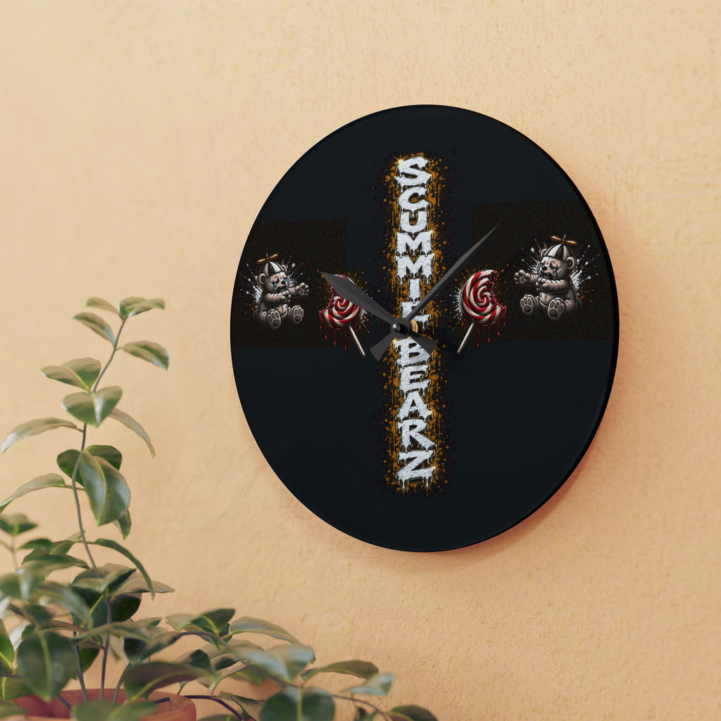 Acrylic Wall Clock-Baby Scummie Bearz