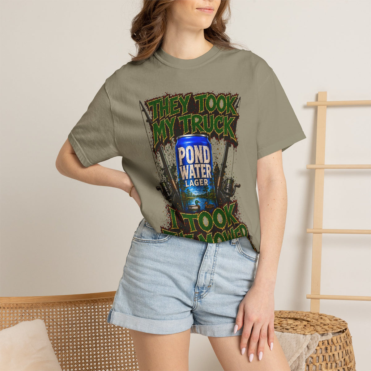 Unisex Garment-Dyed T-shirt- pond water mydaileys ininpound-SCUMMIEBEARZ™