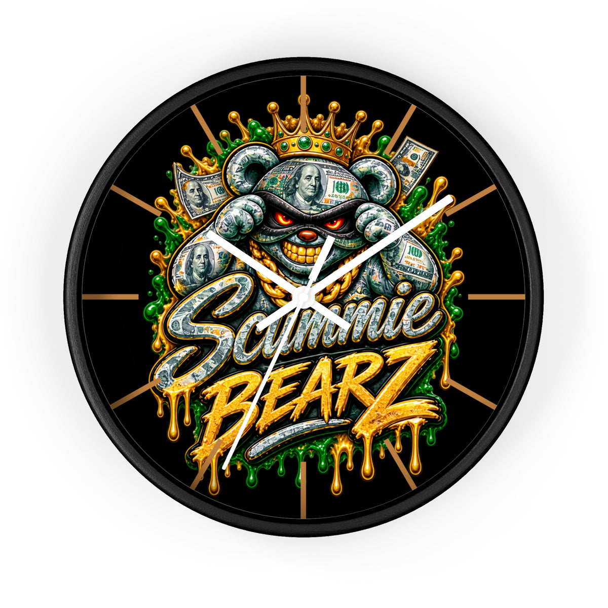 Wall Clock-MONEYMASK LOGO-SCUMMIEBEARZ™️