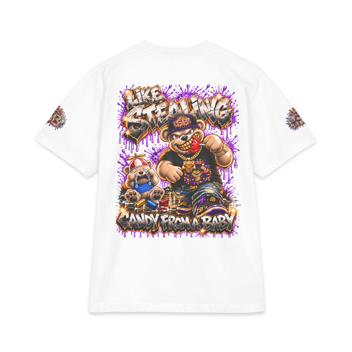 Like Stealing Candy From A Baby Purple Remix | SCUMMIEBEARZ™ Shaka Wear Heavyweight Tee