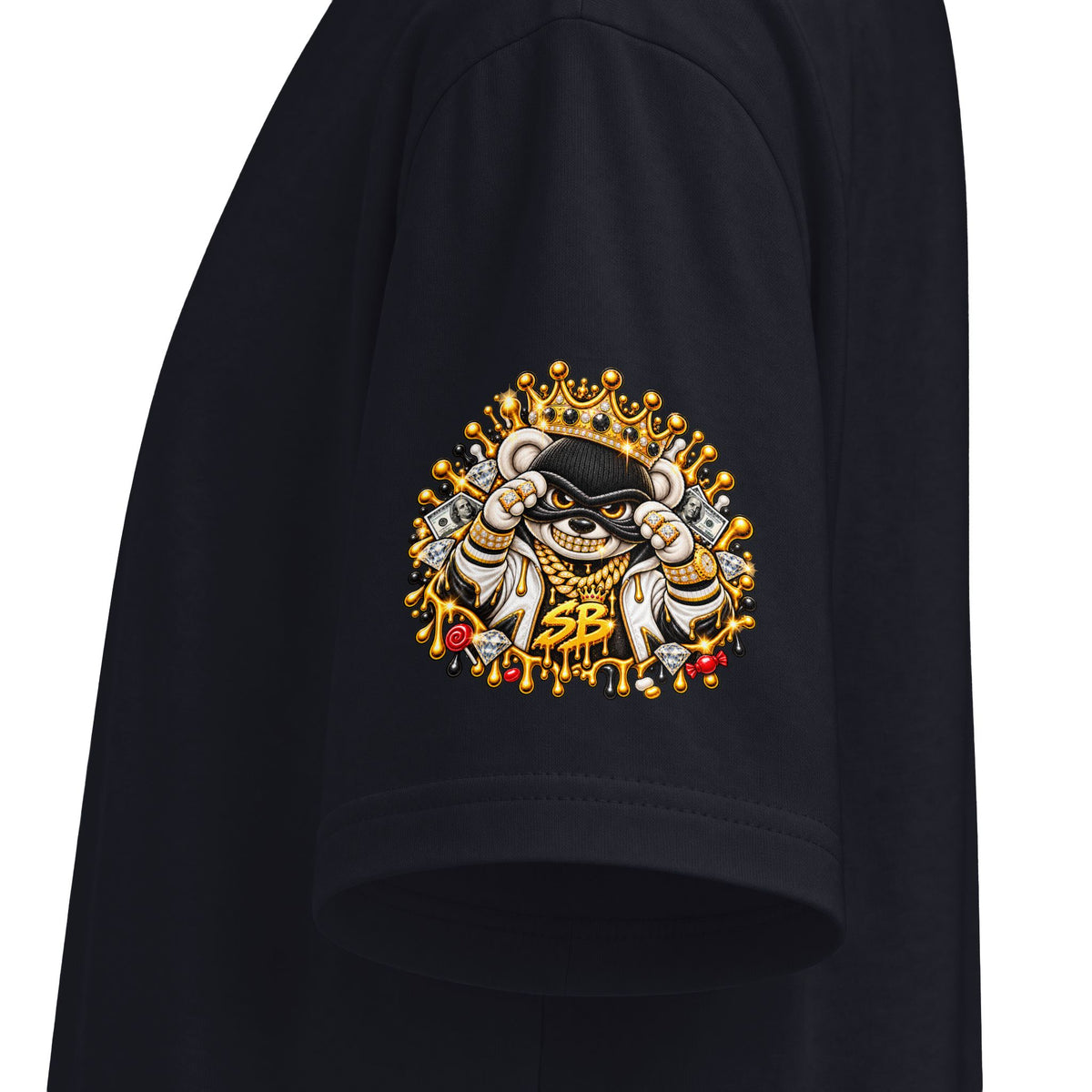 Like Stealing Candy from a Baby — White & Gold Edition | SCUMMIEBEARZ™ Shaka Wear Heavyweight Tee