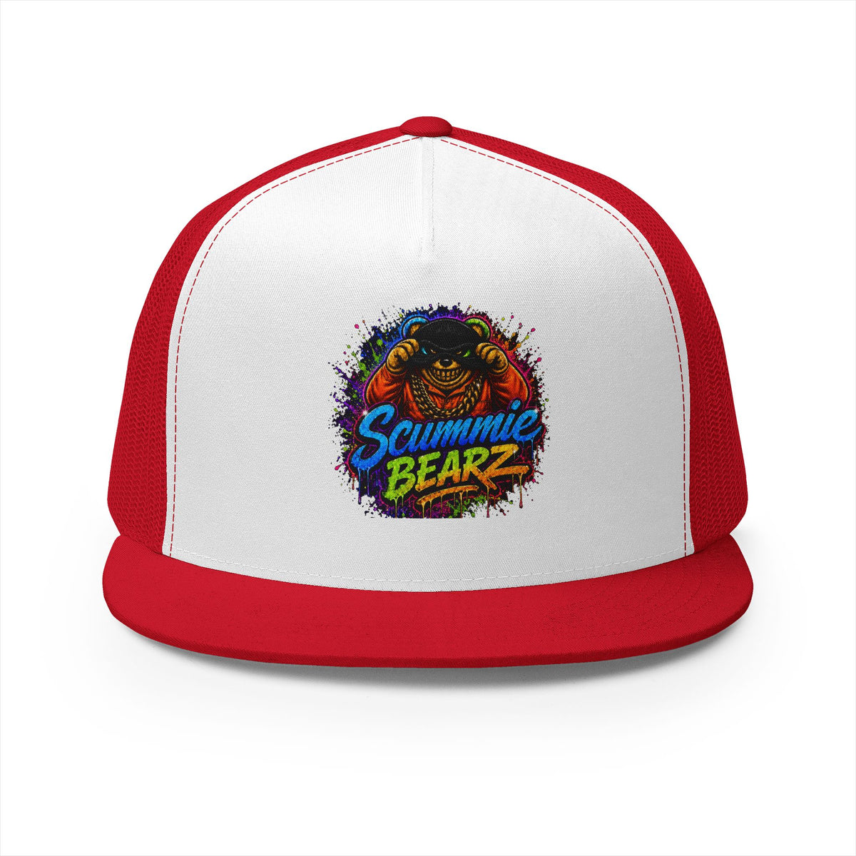 5 Panel Trucker Cap-RAINBOW MASK LOGO-SCUMMIEBEARZ™