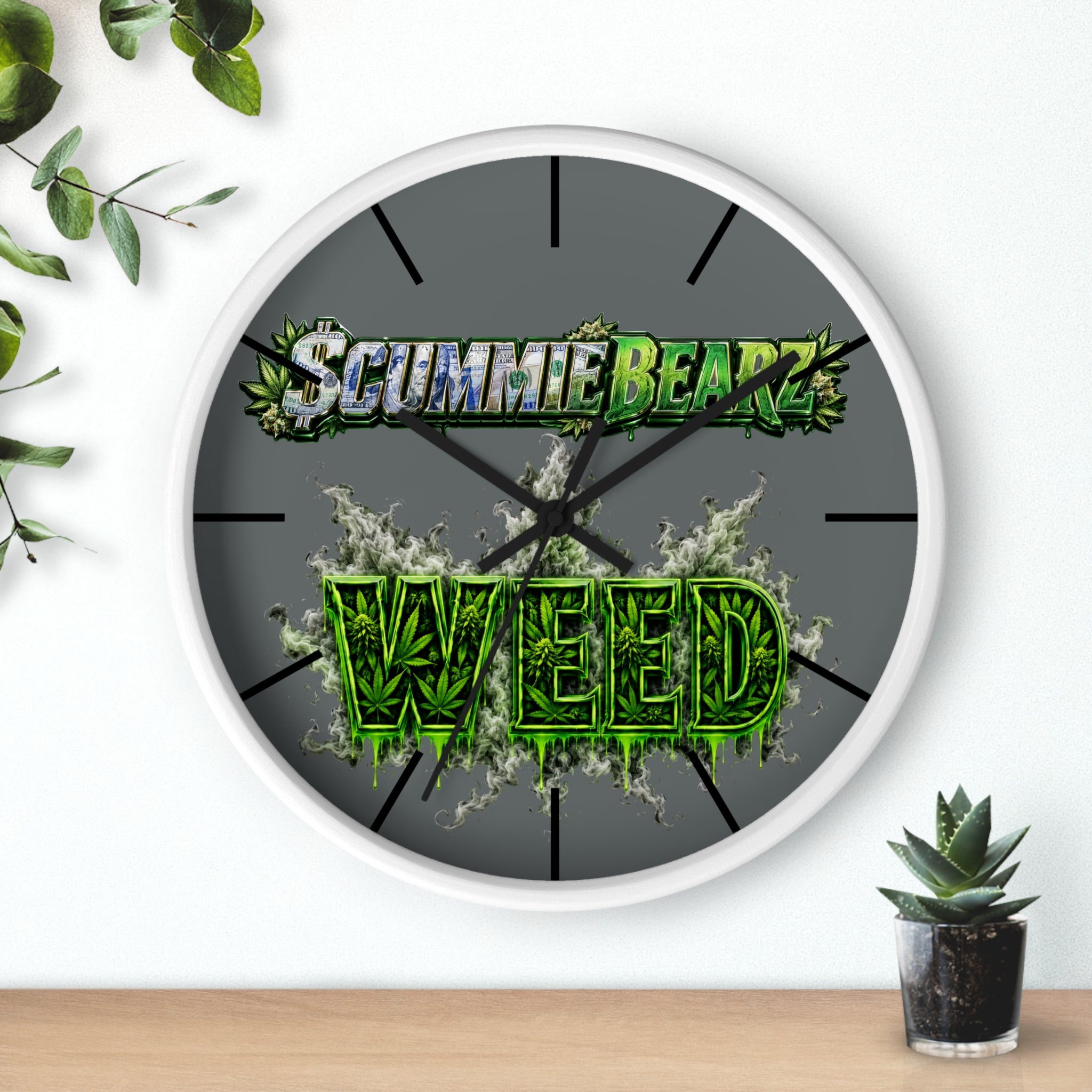 Wall Clock-Weed-SCUMMIEBEARZ™️