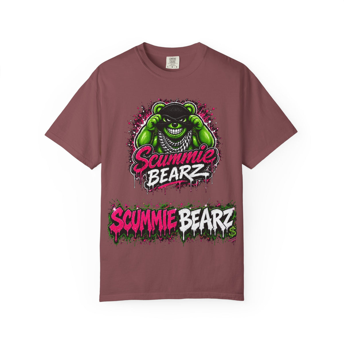Unisex Garment-Dyed T-shirt-MASK LOGO&RATCHET-SCUMMIEBEARZ™