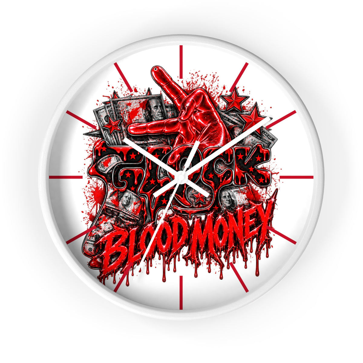 Wall Clock-Blood Money Glock-SCUMMIEBEARZ™️