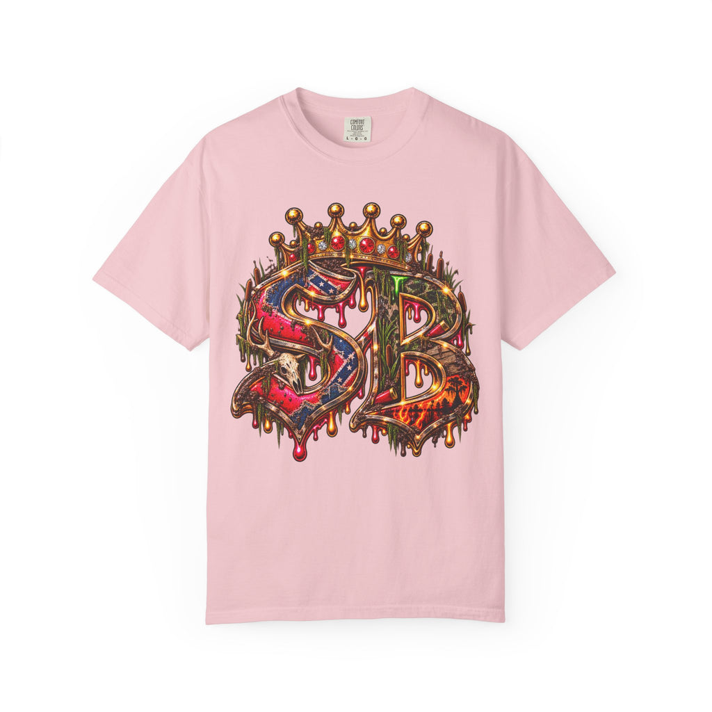 Unisex Garment-Dyed T-SHIRT-HILLBILLY GLOCK/SB CROWN LOGO-SCUMMIEBEARZ™